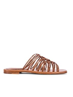Jeffrey Campbell Brown Knotted Slide Sandals